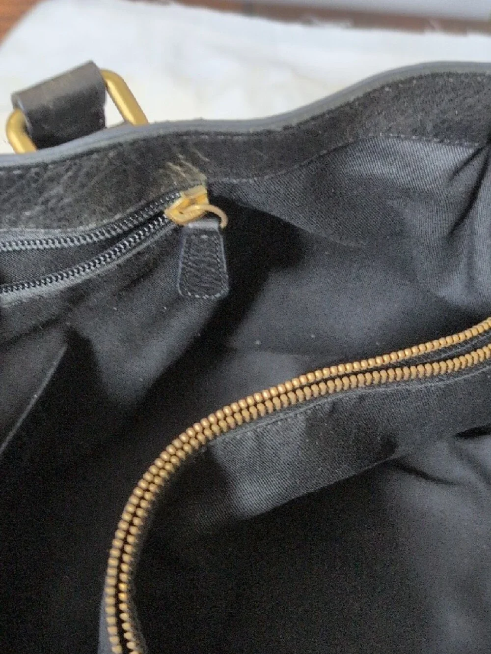 Black Leather Tote Shoulder Bag